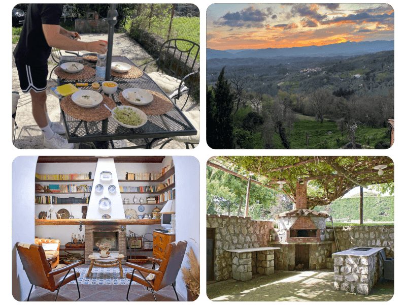 Founders enjoying a relaxed evening meal together