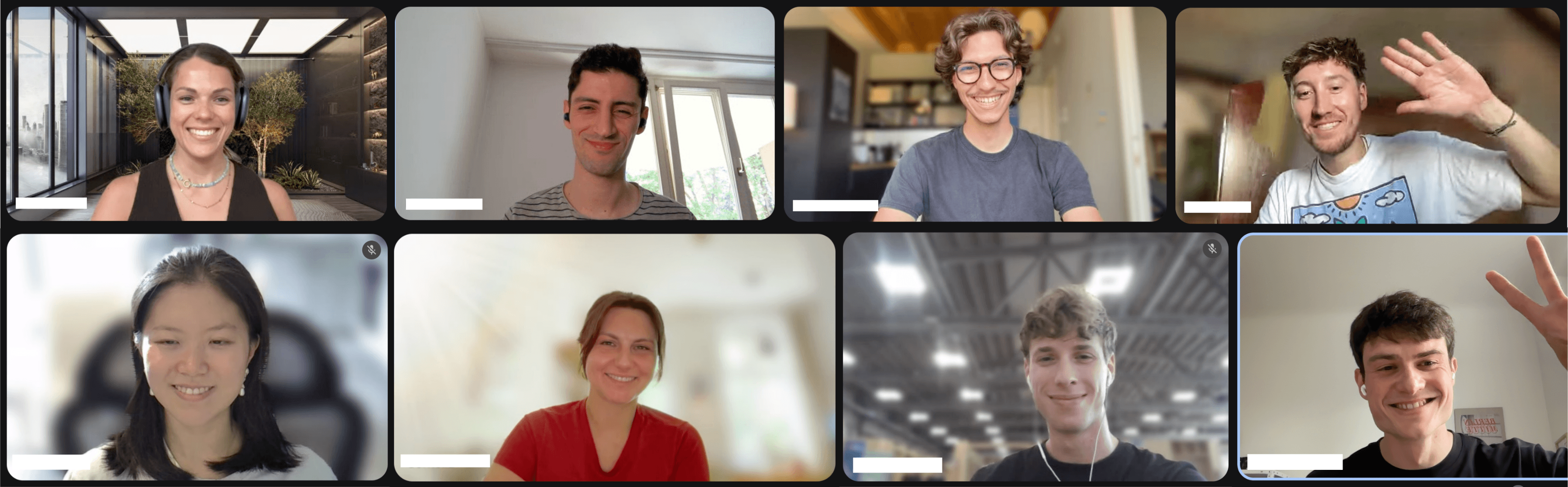 A group of founders on a virtual call